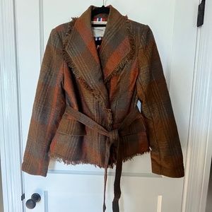 Anthropologie Cartonnier Blazer, Plaid, 10, NWT